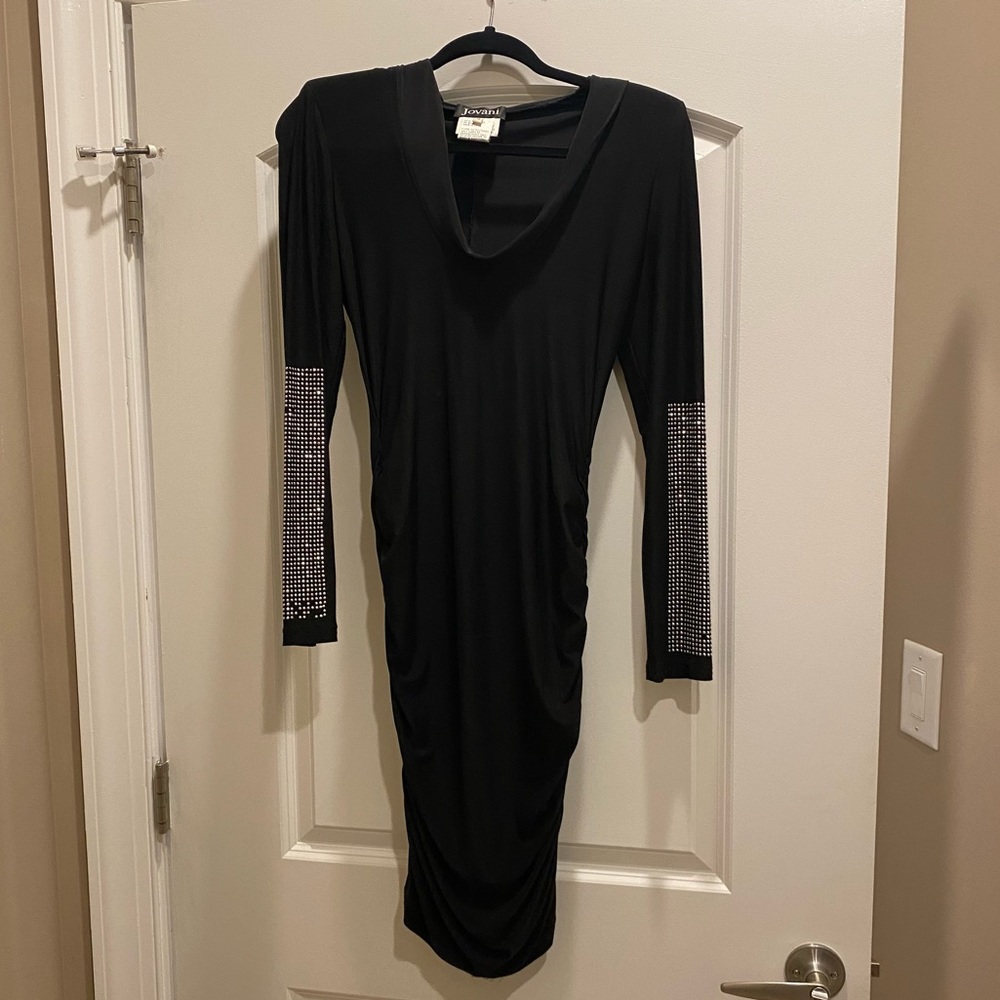 Jovani Black Studded Dress